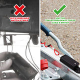 Trailer Breakaway Coiled Cable & Switch