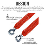 Strengthened Towing Strap With Hooks