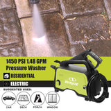 1400W Electric Hand-Carry Pressure Washer Complete Set