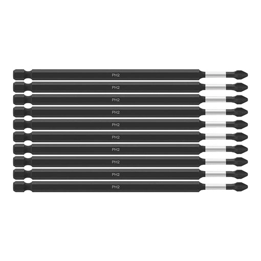 6-Inch High Durability Impact Driver Bits (10-Pack)