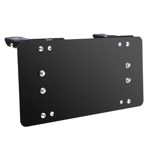Flip-Up Winch Roller Fairlead Mount License Plate Holder Bracket