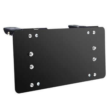 Flip-Up Winch Roller Fairlead Mount License Plate Holder Bracket
