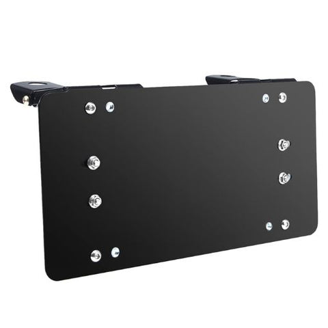 Flip-Up Winch Roller Fairlead Mount License Plate Holder Bracket