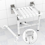 Folding Shower Seat w/ Safety Grab Bar