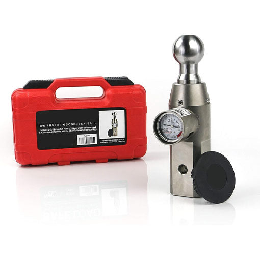 Gooseneck Hitch Insert Ball with Built-in Tongue Weight Gauge