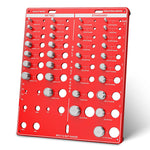 Wall-Mountable Bolt and Nut Identifier Gauge