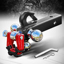 5-in-1 Trailer Hitch Tri-Ball Mount with Hook, Pin, & Shackle-1