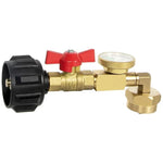 Propane Refill Adapter with Valve and Gauge
