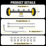 2-in-1 Pressure Washer Undercarriage Cleaner and Water Broom Attachment