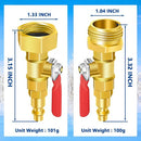 RV Winterize Blowout Adapter with Shut-off Valve Kit-10