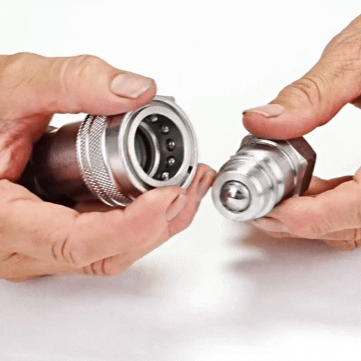 2-Set 1/2'' Ag Hydraulic Tractor Quick Connect Couplers with Dust Caps