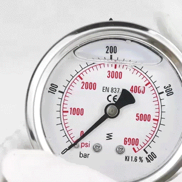 6000 PSI Pressure Washer Gauge - 0