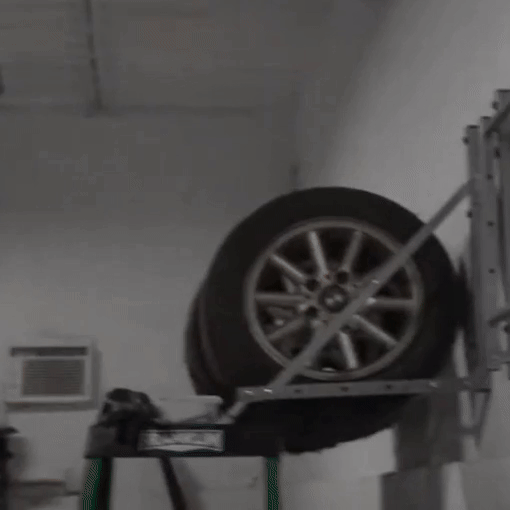 Wall-Mounted Folding Tire Storage Rack