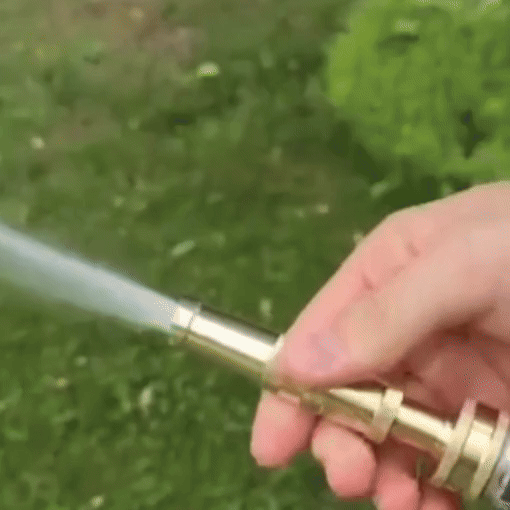 Heavy-Duty Brass Adjustable Twist Hose Nozzle with Valve