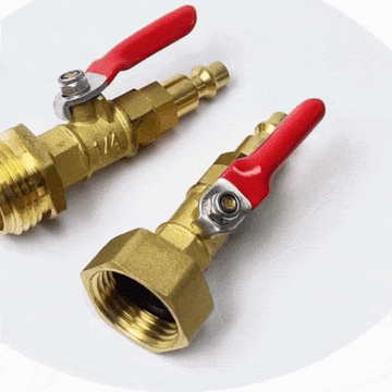 RV Winterize Blowout Adapter with Shut-off Valve Kit - 0