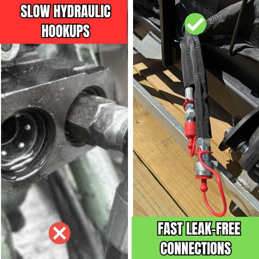 2-Set 1/2'' Ag Hydraulic Tractor Quick Connect Couplers with Dust Caps