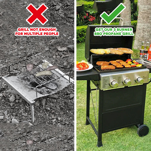 3 Burner BBQ Propane Grill