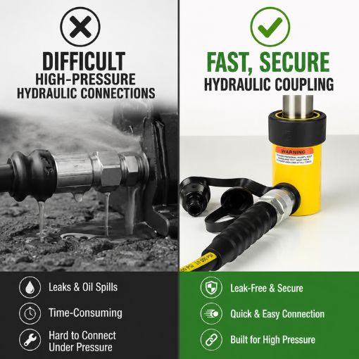 3/8" 10,000 PSI High Pressure Hydraulic Quick Coupler Set