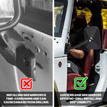 Quick Release Side Mirrors for TJ, JK, JKU