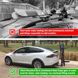 Hitch Mounted Ski & Snowboard Rack