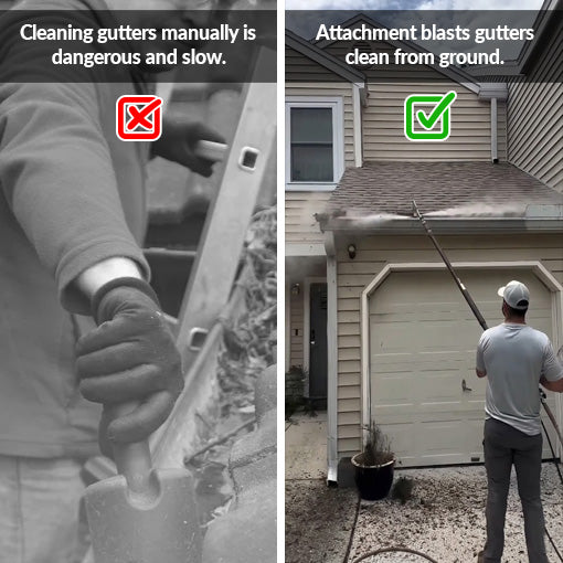 Upgraded Pressure Washer Gutter Cleaner Attachment