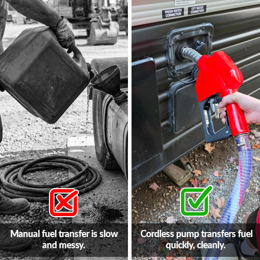 Tractor Cordless Diesel Fuel Transfer Pump Kit