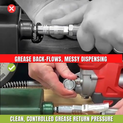 Cordless Grease Gun Pressure Return Valve