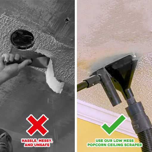 Low Mess Popcorn Ceiling Scraper