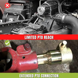 PTO Extension Adapter with Power Take Off Pin Quick Yoke