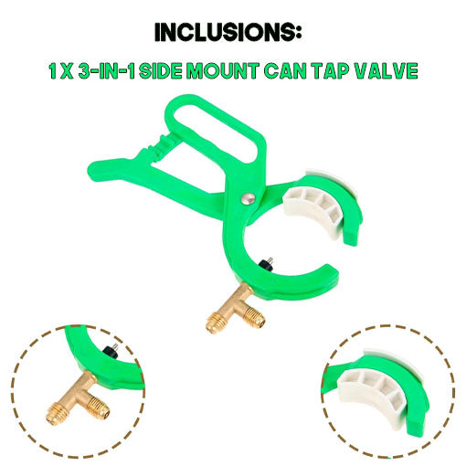 3-in-1 Side Mount Can Tap Valve