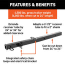 34-inch Trailer Hitch Receiver Extender-5