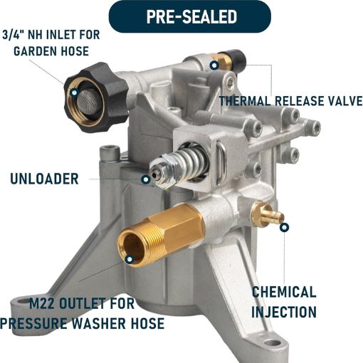 7/8" Shaft Vertical Pressure Washer Pump Replacement 3400 PSI