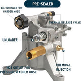 7/8" Shaft Vertical Pressure Washer Pump Replacement 3400 PSI