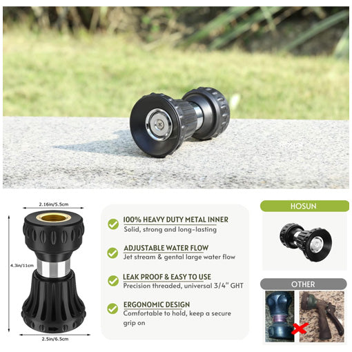 Fireman Style Hose Nozzle