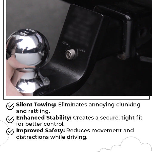 Anti-Rattle Silent Trailer Hitch Ball Mount