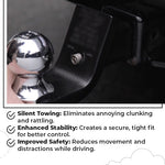 Anti-Rattle Silent Trailer Hitch Ball Mount