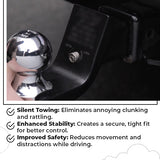 Anti-Rattle Silent Trailer Hitch Ball Mount