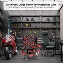 Power Tool Organizer Cart with 20A Power Strip-4
