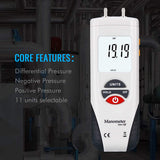 HVAC Digital Manometer Gas Pressure Tester