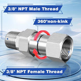 Anti-Twist 3/8” NPT Pressure Washer Swivel Fitting