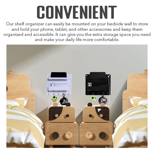 Bedside Shelf Wall Mount Organizer