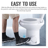 Effortless RV Toilet with Pedal Flush