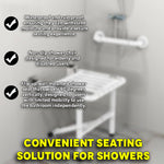 Folding Shower Seat w/ Safety Grab Bar