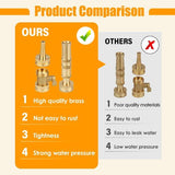 Heavy-Duty Brass Adjustable Twist Hose Nozzle with Valve