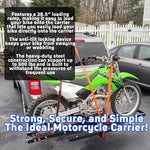 Motorcycle Trailer Hitch Carrier with Loading Ramp