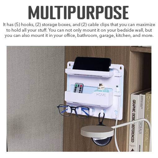 Bedside Shelf Wall Mount Organizer