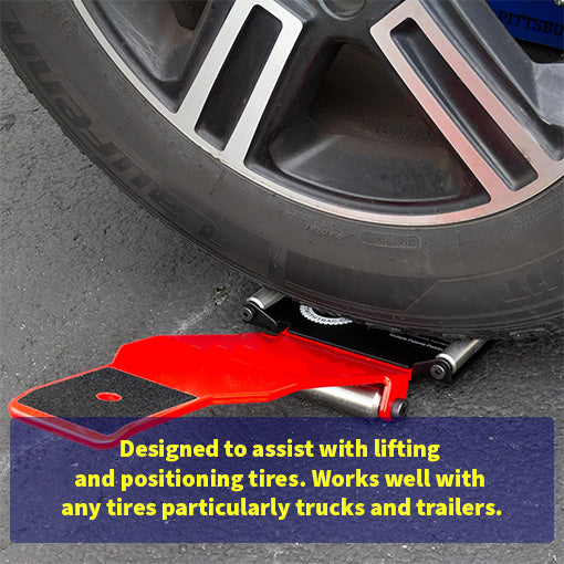 Tire Jack Tool with Roller Plate