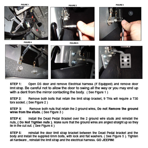 Left Side Dead Pedal Footrest