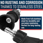 Quick-Connect Stainless Steel Rinsing Nozzle