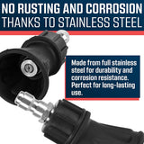 Quick-Connect Stainless Steel Rinsing Nozzle